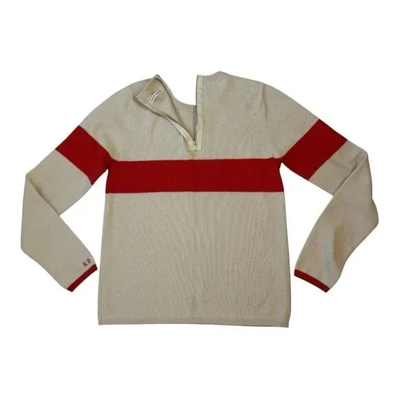 Frances Valentine Sweater Womens Size XS Spencer Crewneck XO Oatmeal Orange - Picture 4 of 16